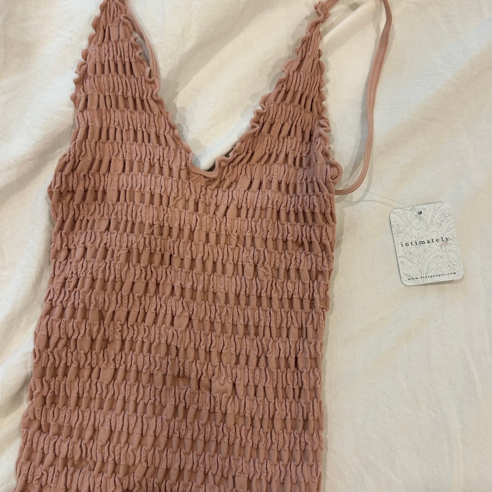 Pink Textured Sleeveless Top